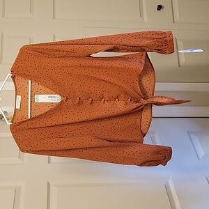 NWT Sophie Rue Castina Tie Front Blouse - Small